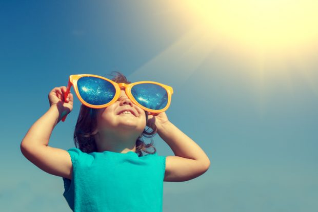 child with sunglasses