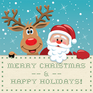 merry christmas and happy holidays