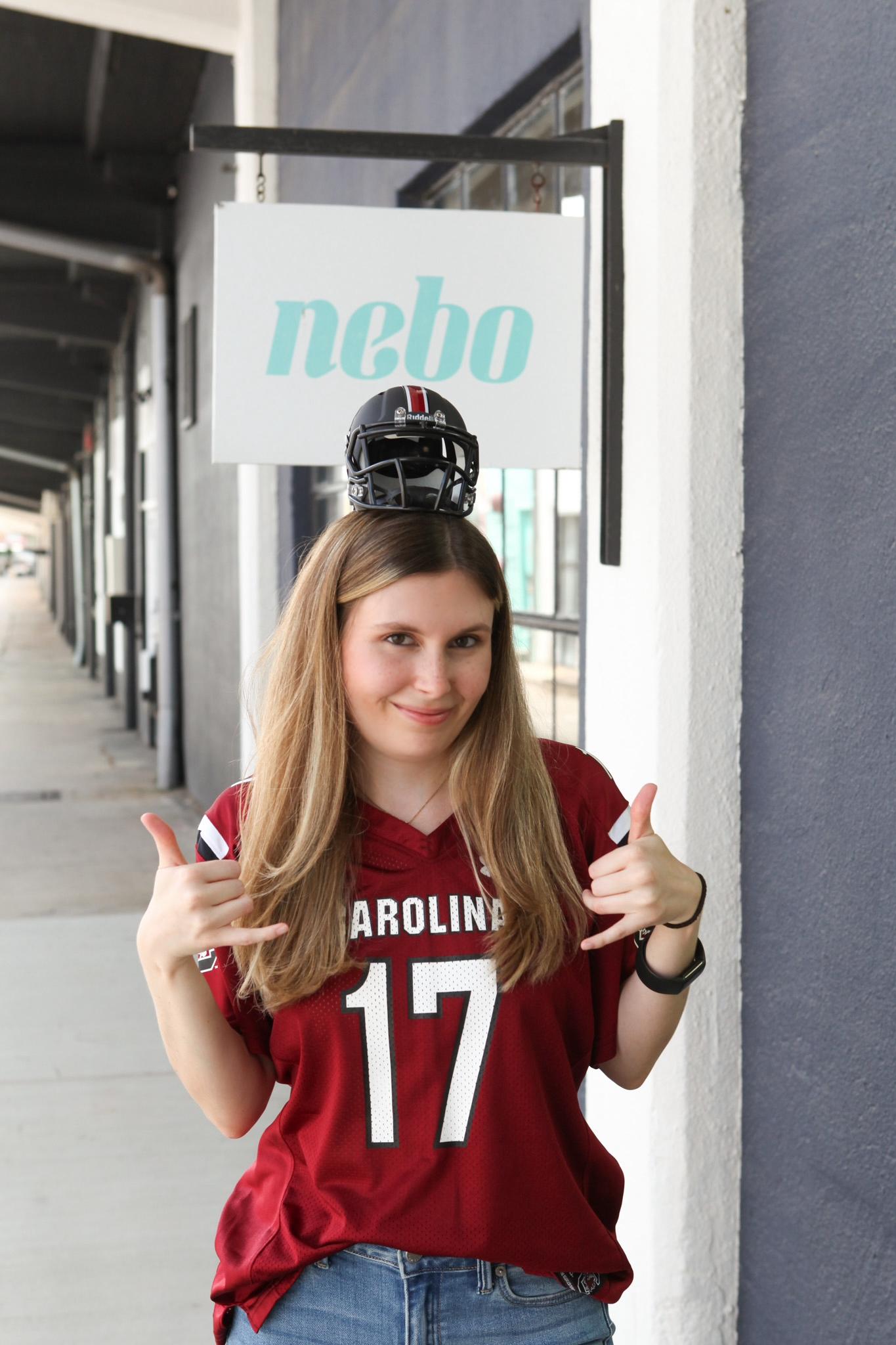 Olivia In Front of Nebo