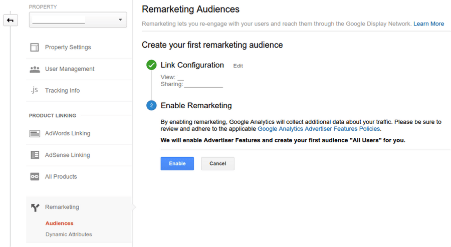 Google Analytics Remarketing